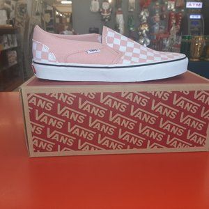 Vans "off the wall" slip on shoes size med /checkerboard